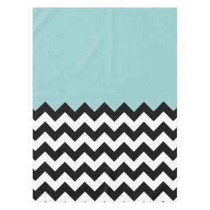 Toalha De Mesa Padrão de ziguezague preto e branco, Chevron, azul