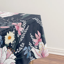 Toalha De Mesa Padrão decorativo floral em aquarela elegante  