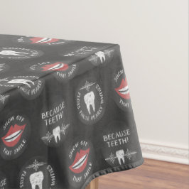 Toalha De Mesa Padrão Dentista Engraçado - Higienista Dental Boni