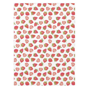 Toalha De Mesa Padrão divertido de morango de verão