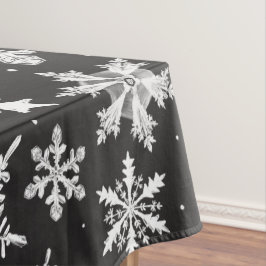 Toalha De Mesa Padrão do Floco de Neve de Aquarela