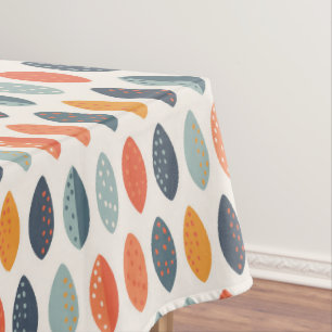 Toalha De Mesa Padrão do Monograma Botânico Folheto Laranja-Cla