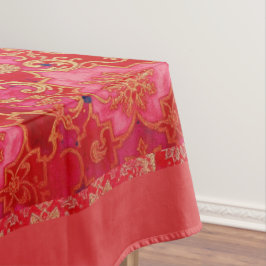 Toalha De Mesa Padrão do Ouro Vermelho ORIENTAL - Tablecloth