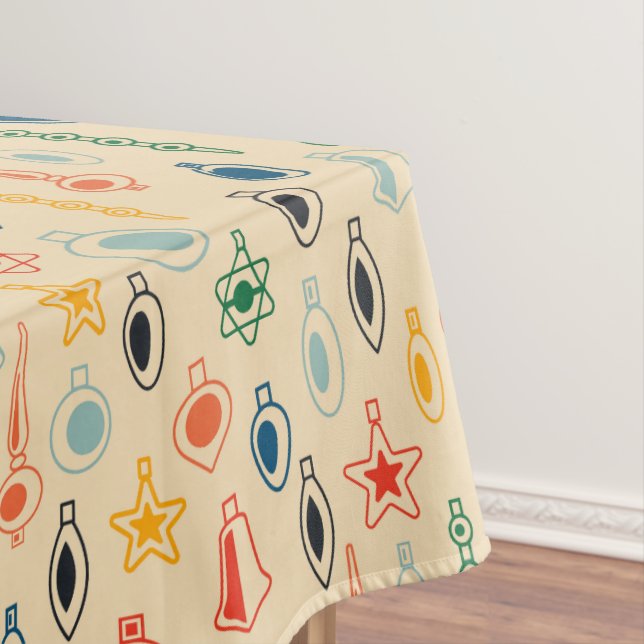 Toalha De Mesa Padrão do Retro do meio século com Brinquedos de Á (Posição Original)