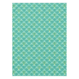 Toalha De Mesa Padrão do ventilador Art Deco - turquesa no aqua