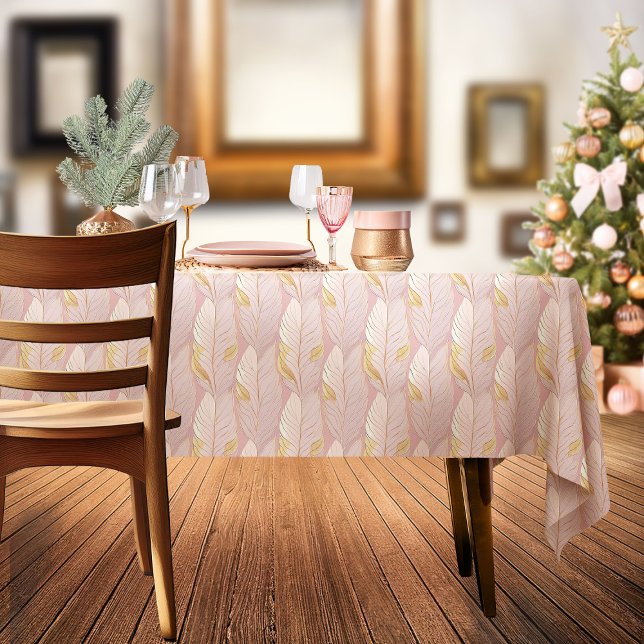 Toalha De Mesa Padrão Dourado de Natal rosa nº 29 ID1009 (Criador carregado)