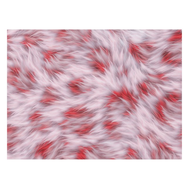 Toalha De Mesa Padrão Elegante de Abstrato Soft Fluffy Peles | (Frente (Horizontal))