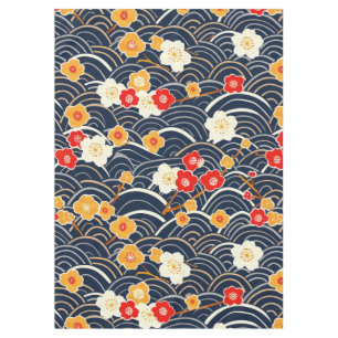 Toalha De Mesa Padrão Elegante De Flor De Cereja Sem Costura (12)