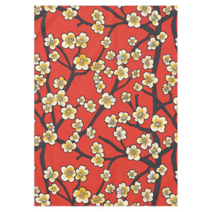 Toalha De Mesa Padrão Elegante De Flor De Cereja Sem Costura (9)