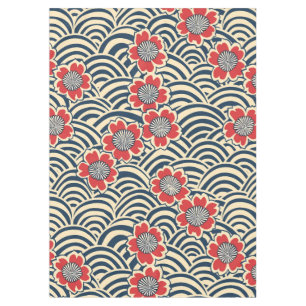 Toalha De Mesa Padrão Elegante De Flor De Cereja Sem Olho (8)