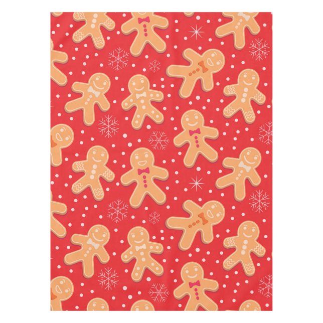 Toalha De Mesa Padrão engraçado de biscoitos de gengibre  (Frente)