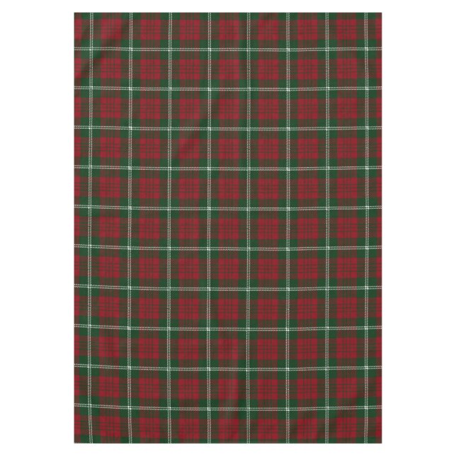Toalha De Mesa Padrão Escocês da Xadrez de Natal de Tartan (Frente)