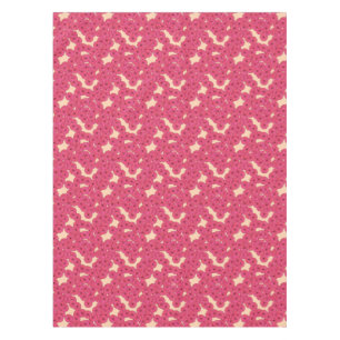 Toalha De Mesa Padrão floral Art Deco - cor-de-rosa profundo e p