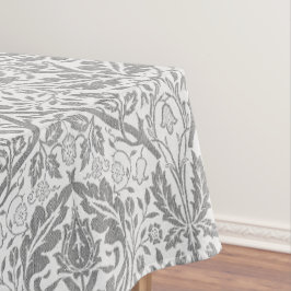 Toalha De Mesa Padrão Floral Cinza Elegante