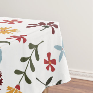 Toalha De Mesa Padrão Floral Colorido de Aquarela