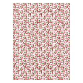 Toalha De Mesa Padrão Floral da Margarida Vermelha e Verde Natal
