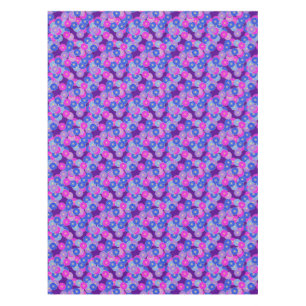 Toalha De Mesa Padrão floral de Art Deco - violeta, azul e roxo