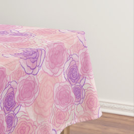 Toalha De Mesa Padrão Floral de Hippy Rosa Rosa Rosa