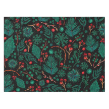 Padrão Floral de Natal de Aquarela | Tablecloth