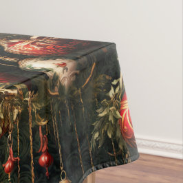 Toalha De Mesa Padrão Floral de Natal Vintage Fantasia