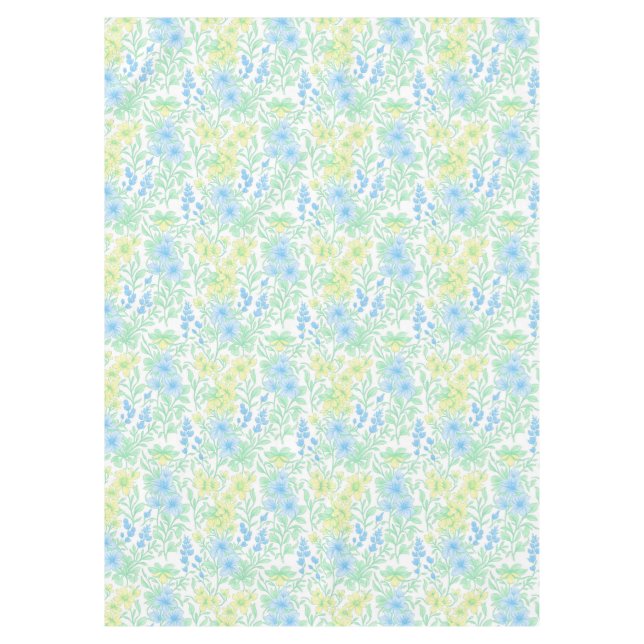 Toalha De Mesa Padrão Floral de Pastel Fresco (Frente)