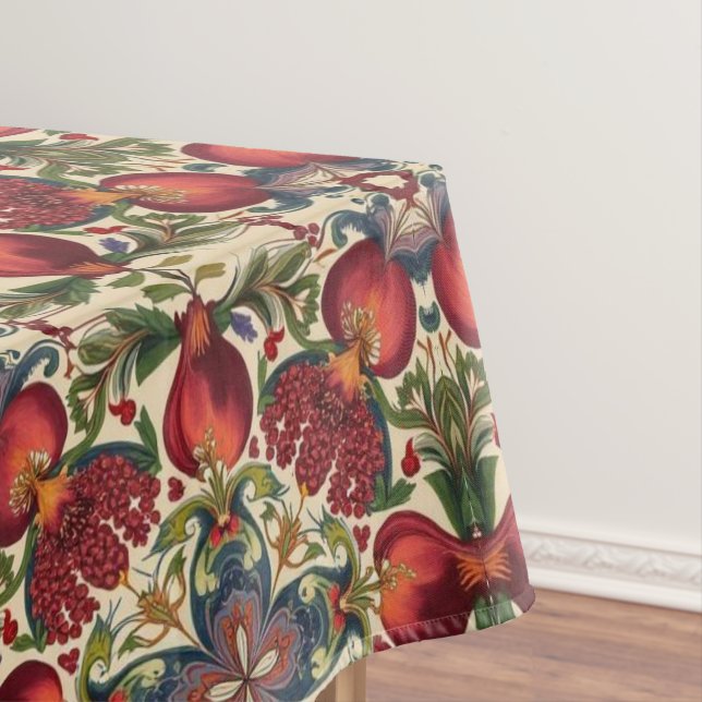 Toalha De Mesa Padrão floral de romã William Morris Fruit (Posição Original)