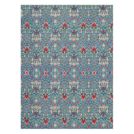 Toalha De Mesa Padrão floral em folhas verdes fundo azul