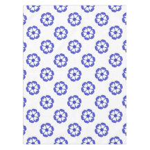 Padrão Floral Redondo Azul