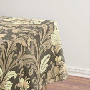 Toalha De Mesa Padrão Floral Sepia Incrível Vintage 