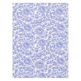 Toalha De Mesa Padrão Floral Toile Francês Azul