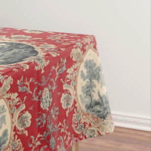 Toalha De Mesa Padrão floral Toile Francês Rústico Vintage