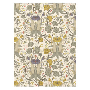 Toalha De Mesa Padrão floral vintage contínuo em fundo creme
