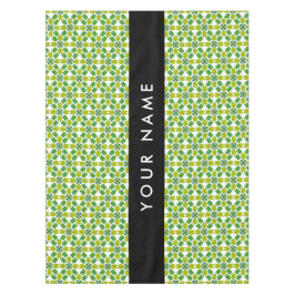 Toalha De Mesa Padrão Folha, Folhas Verdes, Seu Nome