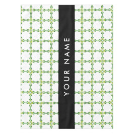 Toalha De Mesa Padrão Folha, Folhas Verdes, Seu Nome