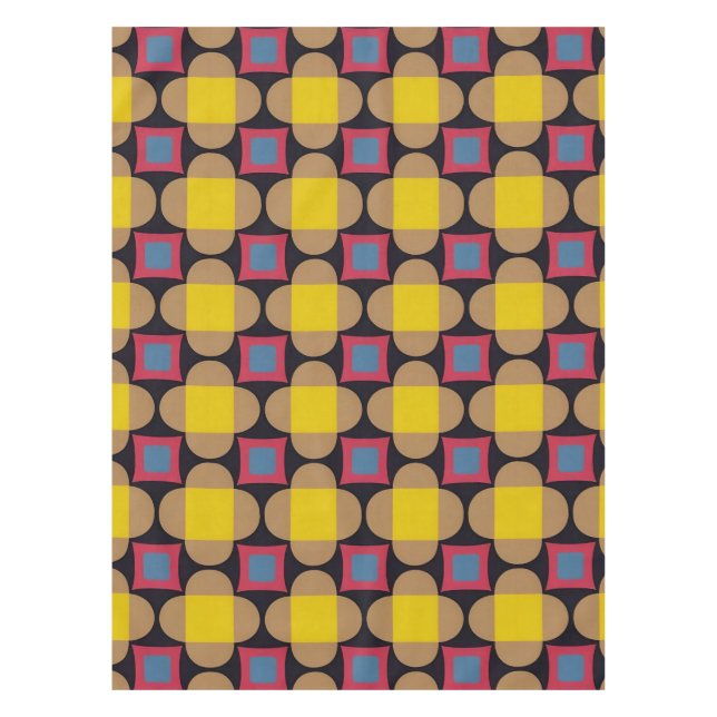 Toalha De Mesa Padrão Geométrico Abstrato (Frente)