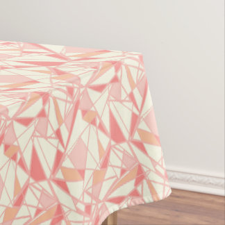 Toalha De Mesa Padrão geométrico abstrato rosa bege