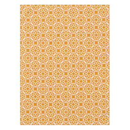 Toalha De Mesa Padrão Geométrico Branco Laranja Sem Olhos