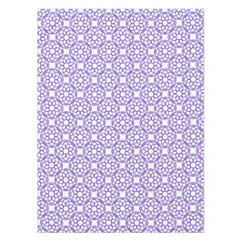 Toalha De Mesa Padrão Geométrico Branco Roxo Sem Olhos