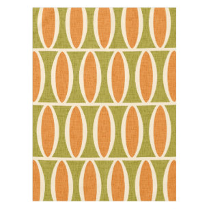 Toalha De Mesa Padrão Geométrico de Oval do meio século