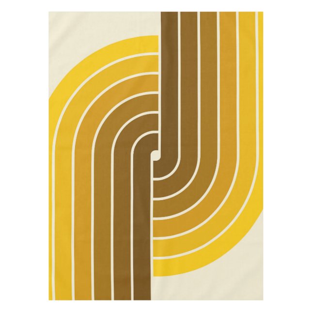 Toalha De Mesa Padrão Geométrico do Estilo de Imagem Retroativa d (Frente)