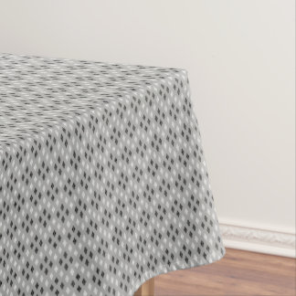 Toalha De Mesa padrão geométrico fino cinza preto e branco