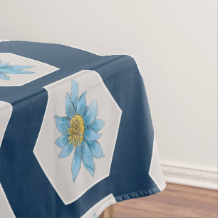 Toalha De Mesa Padrão Geométrico Lily Flower Japonês