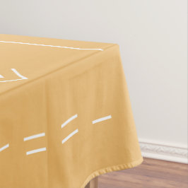 Toalha De Mesa Padrão Geométrico Personalizado Amarelo do Boho