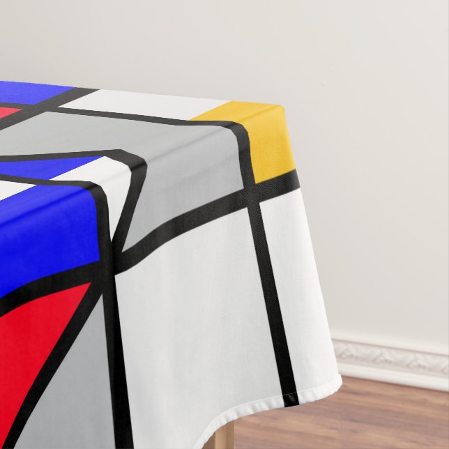 Toalha De Mesa Padrão Geométrico Quadrados Multicolores (Posição Original)