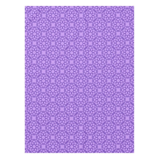 Toalha De Mesa Padrão Geométrico Roxo Sem Costura (Frente)