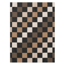Padrão Gingham Preto-Castanho Verificado