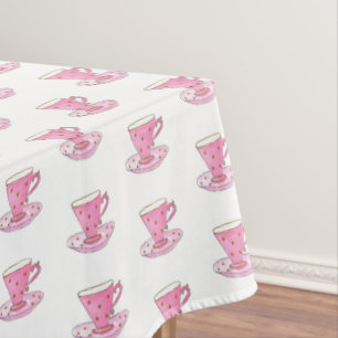 Toalha De Mesa Padrão Girly Girly de Cores D'Água, pintado à m