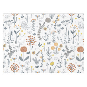 Toalha De Mesa Padrão Invisível de Abstrato Floral Elegante
