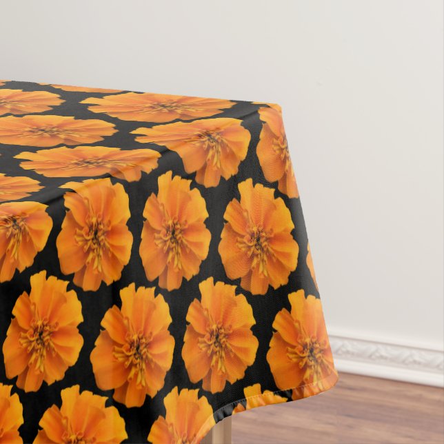 Toalha De Mesa Padrão laranja e marigold preto (Posição Original)