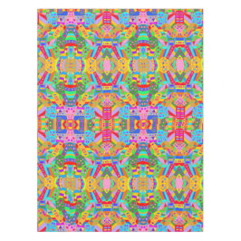 Toalha De Mesa padrão louco colorido arte moderna hippy